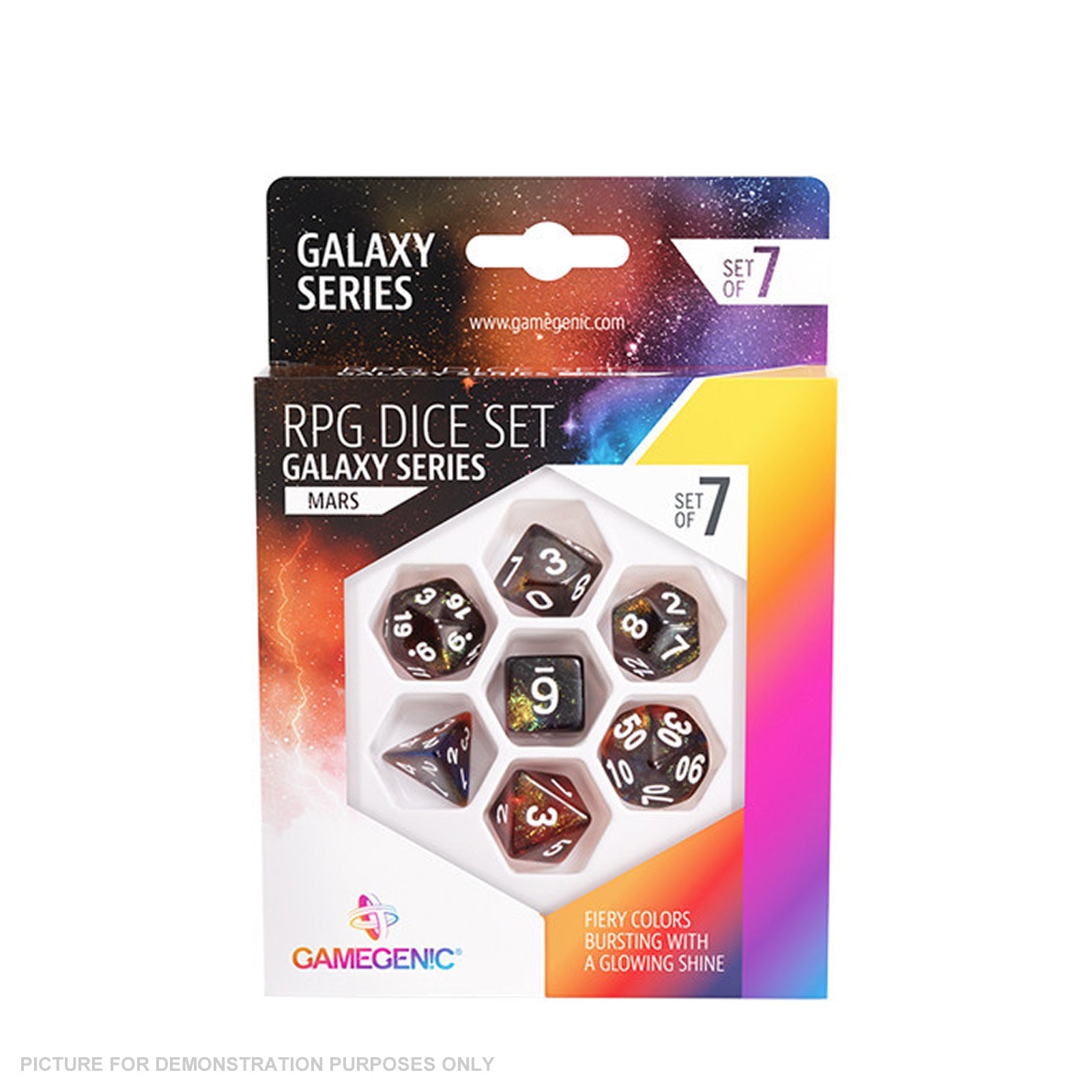 Gamegenic Galaxy Series - Mars - RPG Dice Set (7pcs)